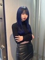 ボアップ 京橋店(boappu)&nbsp;#つけたままカラー#ブルー#ロングヘア