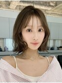 大人ボブ銀座レイヤーカット有楽町ミディアムボブベージュ