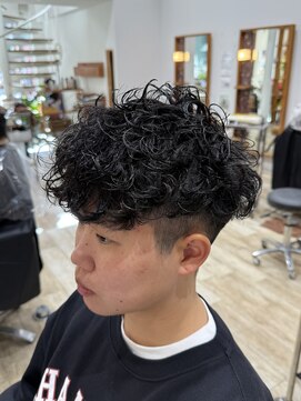 ピークスヘア(peaks hair) 波巻きツイストスパイラル/スパイラルパーマ/メンズ/マッシュ