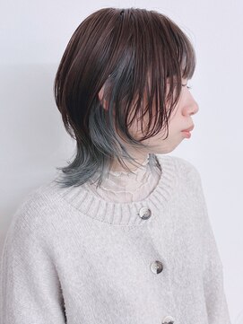 モリオフロムロンドン 松戸店(Morio from London) 【松戸　テラカド】大人可愛いウルフレイヤーインナーカラー