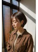 まわりと差がつく大人ショート×モカブラウン