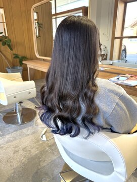 フラム(fulam) 裾カラーネイビー×バイオレット