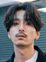 フィフス(fifth)&nbsp;メンズシースルーマッシュニュアンスパーマシャドウパーマテテ風