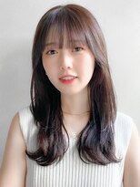 リヤン 表参道(lyann) ピンクベージュうるツヤ前髪サイドバングうる艶髪ワンカール