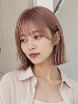 ゲーム 梅田(GAME)&nbsp;顔まわりカット×切りっぱなし×ピンクベージュ