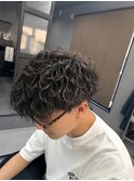 韓国マッシュ　波巻きパーマ　ショコラブラウン