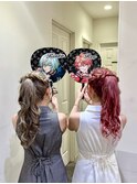 ポニーテールヘアメ/ポニーテール/ふわふわヘア
