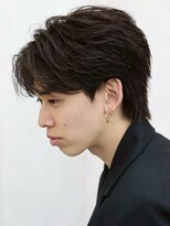 ルーシー 名古屋栄(LUCEY) センターパートニュアンスパーマフェザーパーマ波巻きパーマ