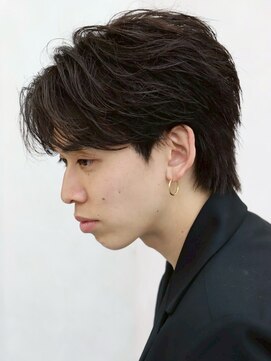 ルーシー 名古屋栄(LUCEY) センターパートニュアンスパーマフェザーパーマ波巻きパーマ