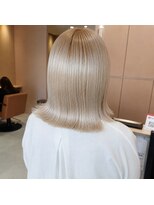 リールヘアー 久留米店(rire hair) 外ハネでかわいくブロンドカラー