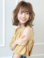 ジアン バイ ミルボン NU茶屋町+(GIEN by milbon)&nbsp;リバースミディ×斜めバング×イルミナベージュ