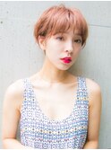 ピンクベージュカラーで可愛さ演出☆