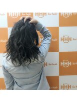 トリプルエイチ(HHH for hair) 20代30代40代☆暗髪☆大人可愛いクリアネイビーグレー
