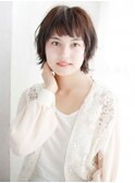 ふんわりシルエットの外ハネボブスタイル