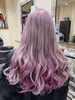 サムブリッジ(SOMEBRIDGE)&nbsp;☆薄ピンク×インナーピンク×ロングヘアー★SOMEBRIDGE 亀有）