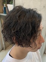 フィフス(fifth) 七三オールバック サイドパート ツーブロックスパイラルパーマ