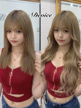 ディバイス カラーアンドエクステ(Device) 【Device】カラーレミーエクステ ブリーチカラー Before After