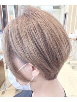 ヘアーアンドメイク マニス(hair&make manis) 大人可愛い すっきりくびれボブ ラベンダーベージュ白髪染め