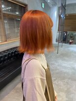 オル バイ ヘッドライト 松戸店(OLu by HEADLIGHT)&nbsp;切りっぱなしボブ×neoオレンジ