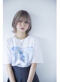 ウルフボブ　ペールカラー　ラベンダーシルバー