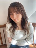 大人かわいいくびれヘア/小顔にみせるシースルー前髪