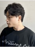 スパイキーショートパーマビジネスヘアツイストスパイラルパーマ