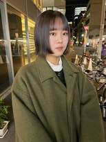 カフ(CAF)&nbsp;CAF松本【似合わせカットイメチェン外ハネボブ×ダークトーン】