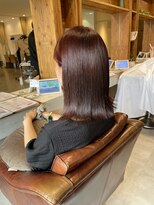 アドラーブル 駅南店(adorable)&nbsp;イメチェン小顔前髪外ハネボブ大人可愛いチェリーブラウン