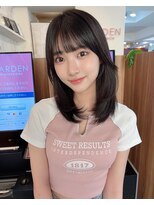 ガーデン 渋谷(GARDEN)&nbsp;くびレイヤー前髪ありイメチェンアンブレラカラーこなれミディ