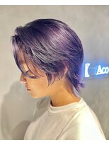 アコ(Aco)&nbsp;ディープパープル/紫/ダブルカラー/ショートウルフ