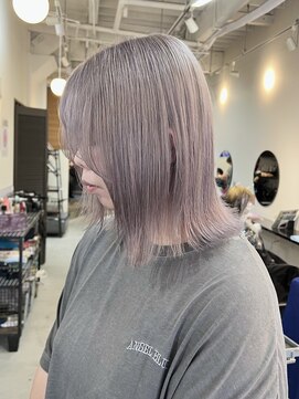 ラック 表参道(LUCK) ラベンダーグレージュ/シルバー/ブリーチ/ケアブリーチ/表参道