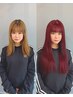 【プルエクステ】ダイヤモンド毛質６０本をつけてつけたままカラー♪