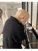 ホワイトブロンド×マッシュウルフ
