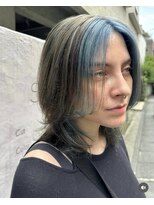 セット(Sete)&nbsp;フェイスフレーミング×ハイライト　ブルーカラー