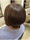 髪質改善カラー　トリートメント付　明るめ白髪染め