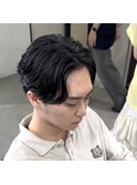 「NIKO」艶と抜け感のニュアンスパーマセンターパート　福岡天神