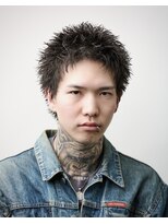 オーシャントーキョー ホワイト 原宿(OCEAN TOKYO WHITE)&nbsp;スパイキーショート刈り上げフェードツーブロック七三パーマ