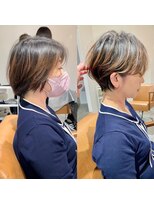 ジュベ 別府店(juve.) 別府ショートボブ顔まわりレイヤーカット髪質改善カラー30代