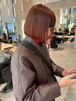 ガリカ 横浜(Gallica) オレンジブラウンカラー×ボブ