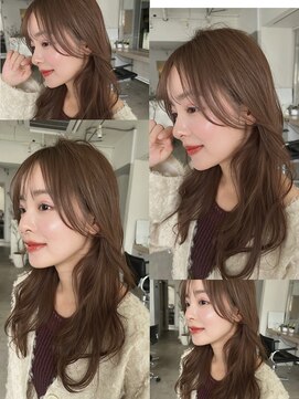 小顔になる前髪パーマ/marron color