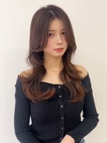 アース 前橋店(HAIR&MAKE EARTH)&nbsp;ナチュラルベージュ_ヨシンモリ_顔周りレイヤー_レイヤーカット