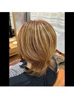 キセイ 泉セルバテラス店(KISEI)&nbsp;白髪ぼかしハイライト明るめ　しっかりウルフ