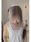 ホワイトベージュ/ミルクティーホワイト/ブリーチ2回[Stam渋谷]