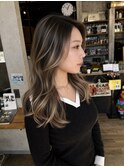 バレイヤージュ×レイヤーカット