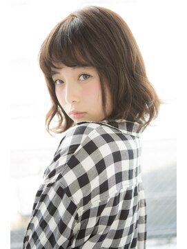 サロンドミルク 原宿(salon de MiLK) 【salon de MiLK原宿】ミディアムフェザーボブ