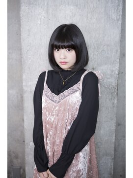 サロンドミルク 原宿(salon de MiLK) 【salon de MiLK 原宿】透け感&清楚風&切りっぱなしボブ