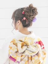 フーガヘアー 元住吉店(FUGA hair)&nbsp;振袖☆ゆるふわお団子アップ◎ノットヘア