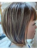 大人ショートボブ30代40代50代60代白髪染めハイライト[新瑞橋]