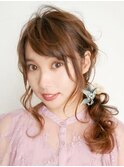 三軒茶屋_レディース_コテ巻き_ヘアアレンジ_ダウンスタイル_