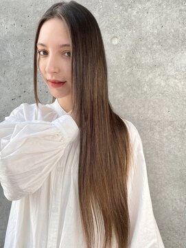 ユアーズ ヘア 恵比寿本店(youres hair) 髪質改善で作る美髪改善　ツヤ髪ストレート　前髪カット　Aujua